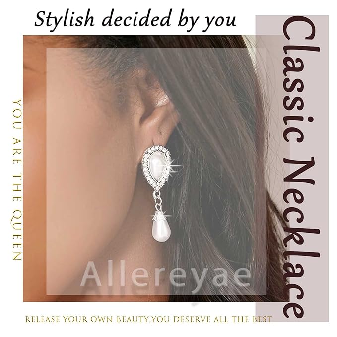 Vintage Pearl Cuff Chain Earrings Gold