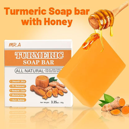MR.A 3Packs Turmeric Soap Bar, Organic