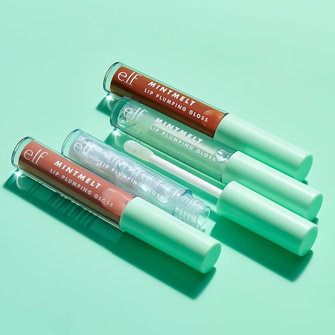 e.l.f. Mint Melt Lip Gloss, High-shine, Hydrating Lip Gloss,