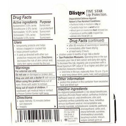 Blistex Five Star Lip Protection SPF