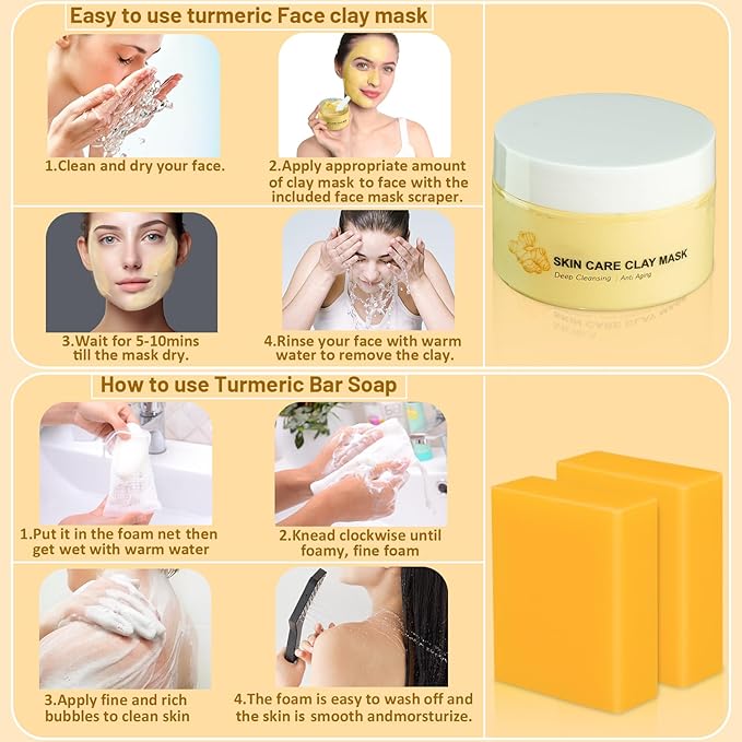 Handmade Turmeric Soap Bar & Turmeric