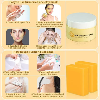Handmade Turmeric Soap Bar & Turmeric