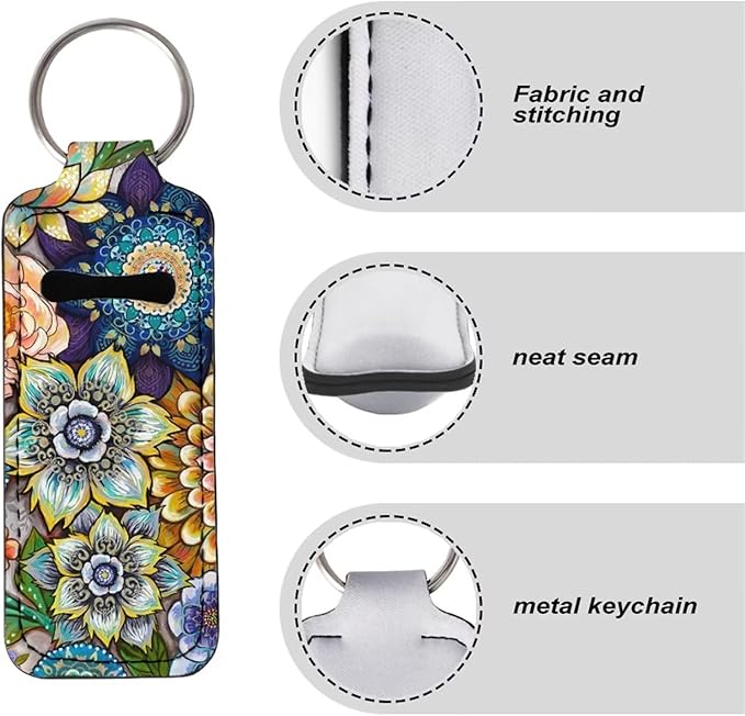 Neoprene Lipstick Cases Cover Chapstick Holder