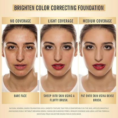 KIMUSE Lighting Glow Baked Foundation, Brighten Color, Color Natural Finish
