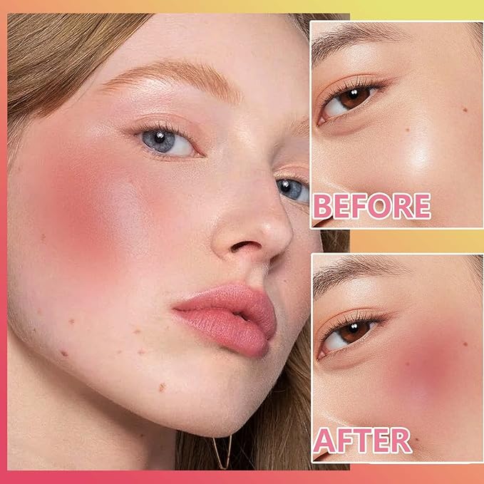 Liquid Blush,Natural Soft Cream Face Blush Matte Cheek Blush Stick(4#)