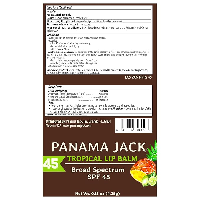 Panama Jack Sunscreen Lip Balm -