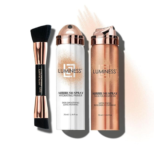 LUMINESS Airbrush Spray Silk Foundation Starter Kit - & Moisturizes