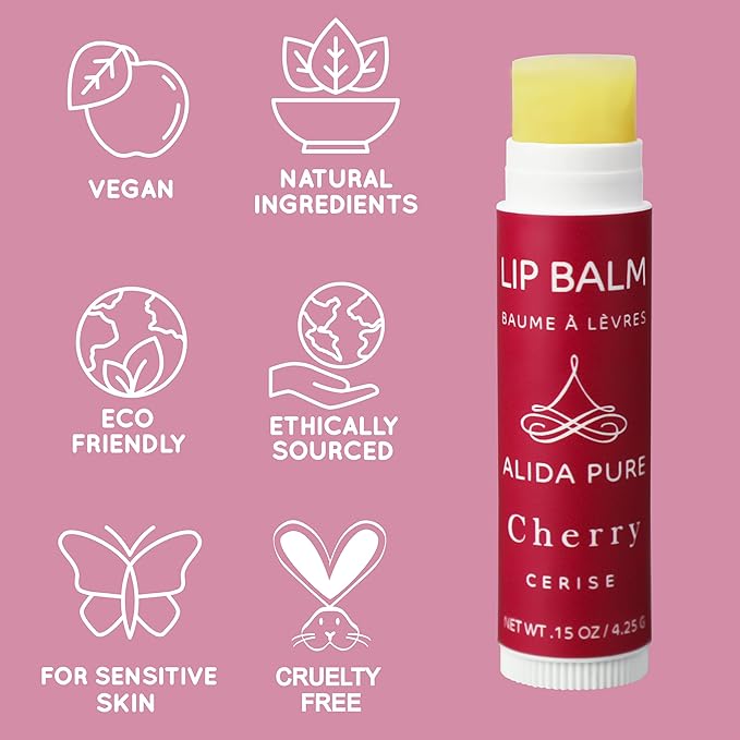 Cherry Lip Balm Collection, Vegan Lip Lips,