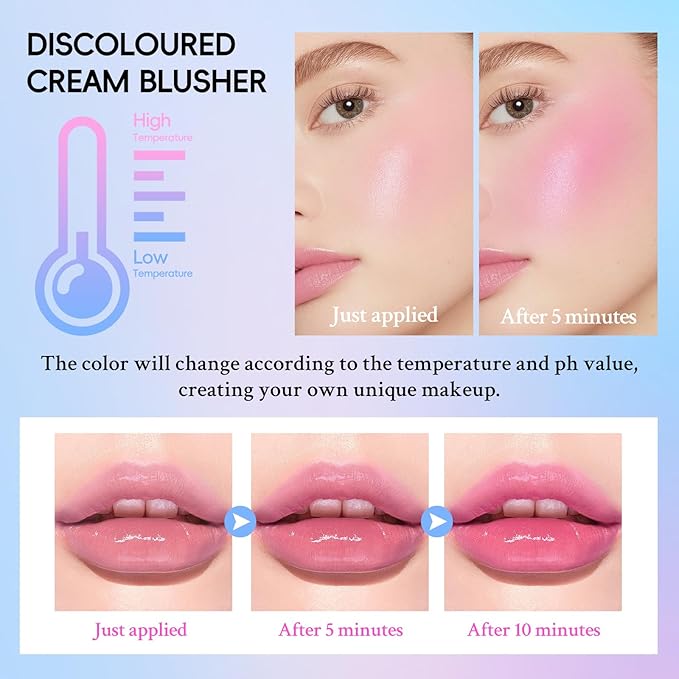 Color Changing Blusher, Black to Pink Blush for