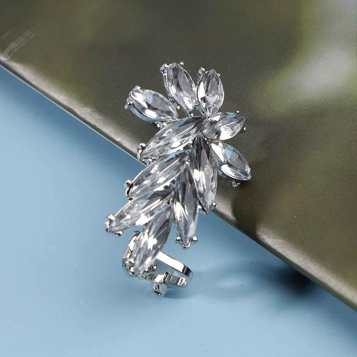 Boho Crystal Ear Climber Earrings Gold Crystal Studs