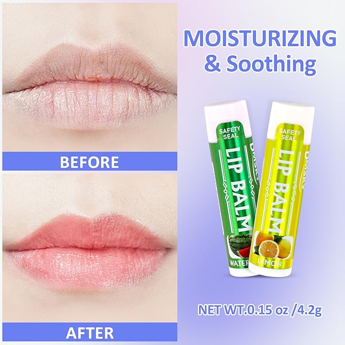 Dmsky Lip Balm 12 Pack, Colorful