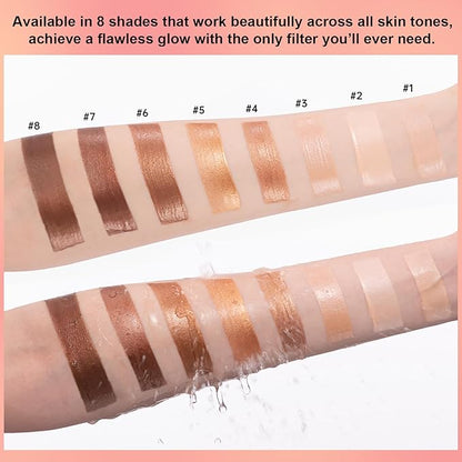 Natural Glow Liquid Filter Makeup, Longwear Face Luminizer, 1.06 fl oz