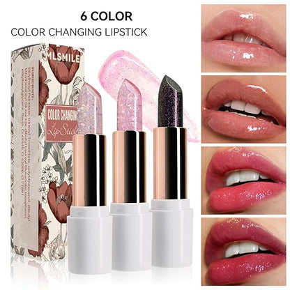 Purple Shimmer Lipstick,Ph Mood Magic Color Lipstick(5#)