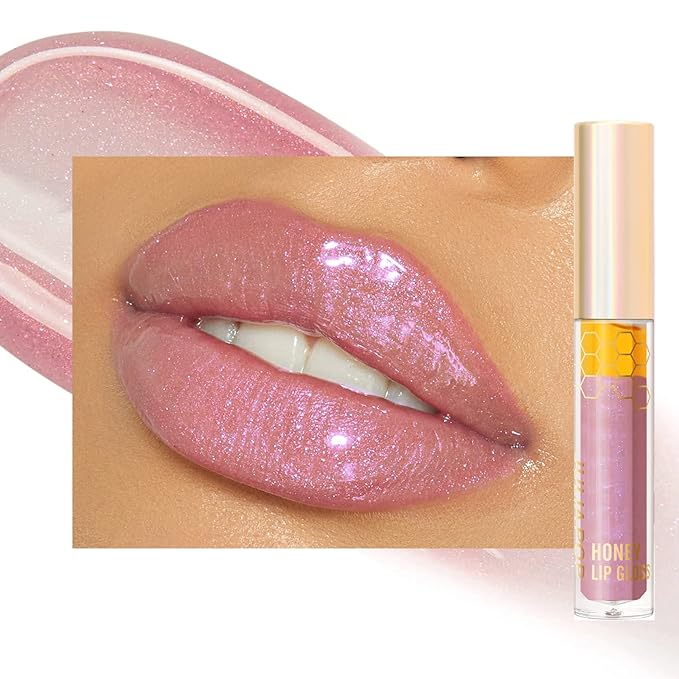 Honey Plumping Lip Oil, Shiny Moisturizing Lip Gloss Plumping