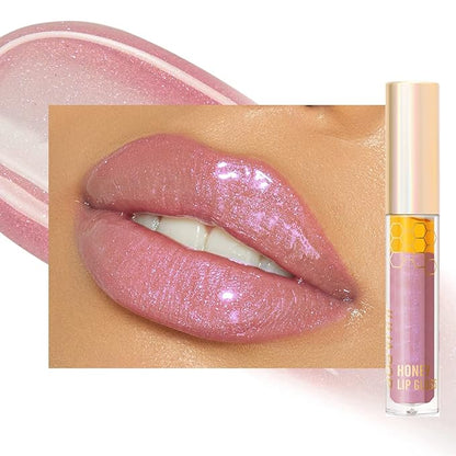 Honey Plumping Lip Oil, Shiny Moisturizing Lip Gloss Plumping
