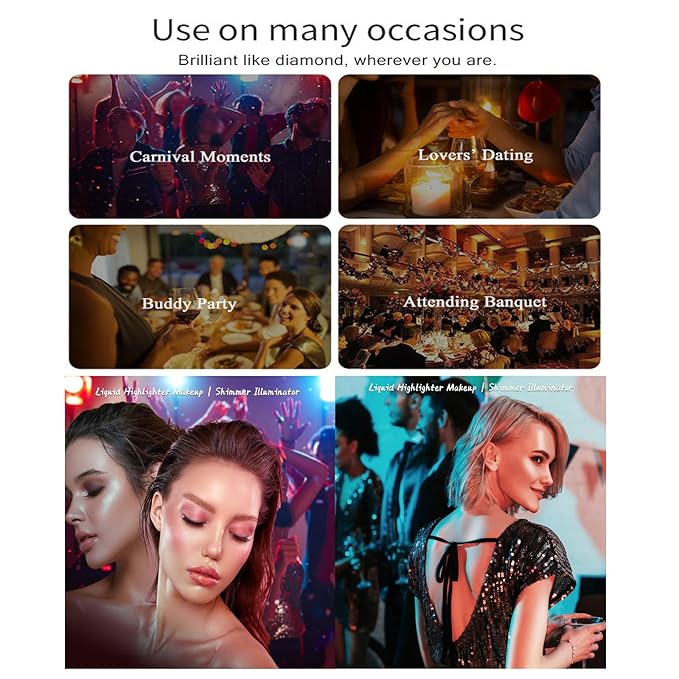 Shimmer Body Oil,Long Lasting Waterproof Face Brighten Glow (Bronze Gold)