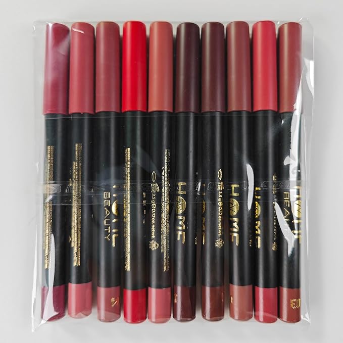 Matte Lip Crayon Set, 10PCS Lip Liner High Lip