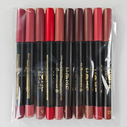 Matte Lip Crayon Set, 10PCS Lip Liner High Lip