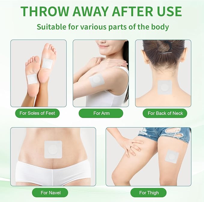 100 PCS Empty Disposable Castor Oil Patches, Upgraded Leak-Proof Self-Adhesive Castor Oil Belly Button Patch, Portable, Suitable for People of All Ages (Oil-Free)