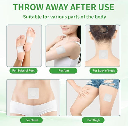 100 PCS Empty Disposable Castor Oil Patches, Upgraded Leak-Proof Self-Adhesive Castor Oil Belly Button Patch, Portable, Suitable for People of All Ages (Oil-Free)
