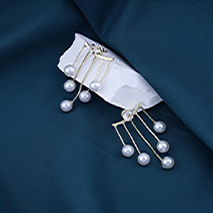 Vintage Crystal Pearl Drop Earrings Long