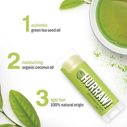 Hurraw! Green Tea Lip Balm: Organic,