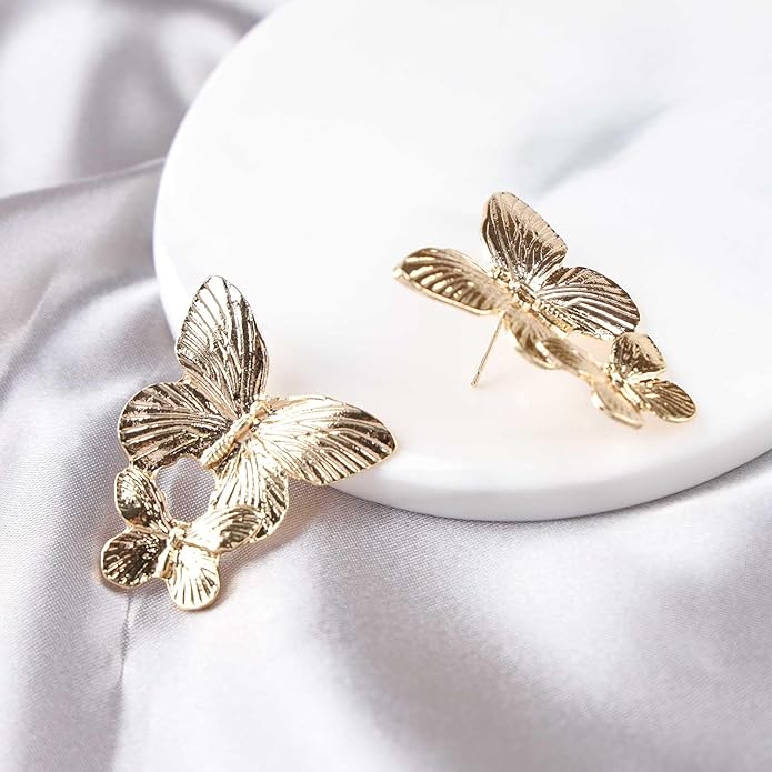 Boho Big Butterfly Drop Earrings Vintage