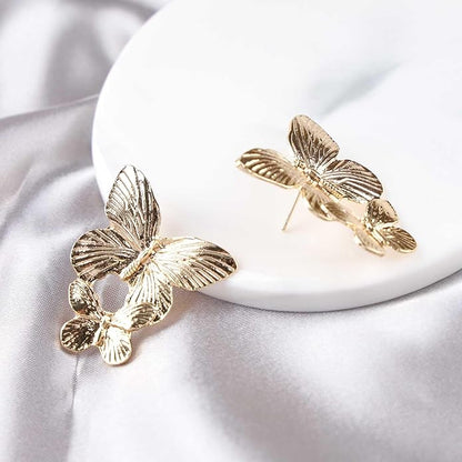 Boho Big Butterfly Drop Earrings Vintage