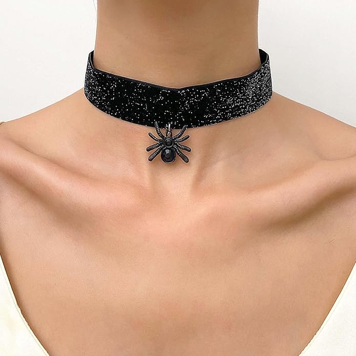 Black Velvet Choker Necklace Goth Balck