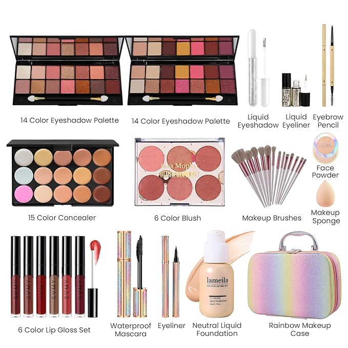 Makeup Kit for Women Full Kit, Travel Makeup