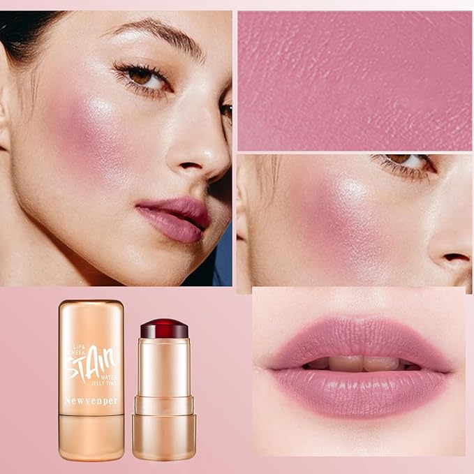 2pcs Jelly Blush Stick, Multi-purpose Lip and Cheek