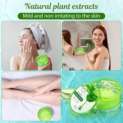 4 Pcs Organic Aloe Vera Gel Fresh Aloe Gel Moisture Hydrates Moisturizing Aloe Vera for Face Body