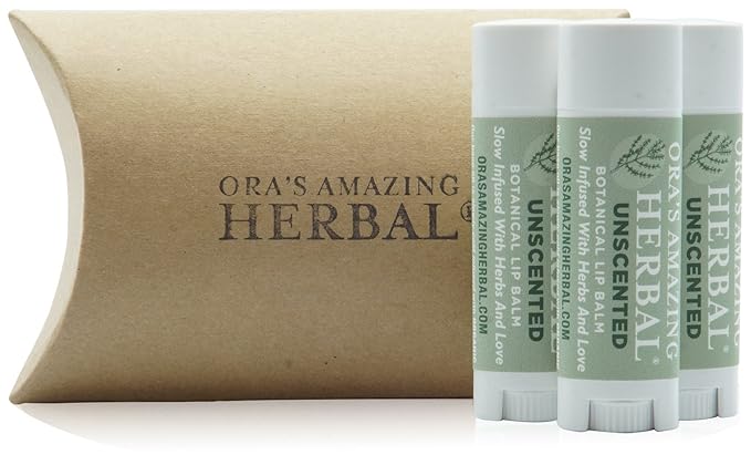 Unscented Lip Balm, Herbal Lip Balm,