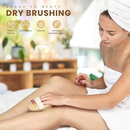 Popchose dry brushing body brush,
