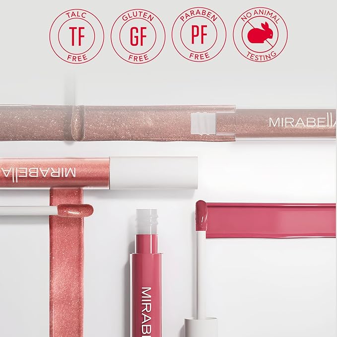 Mirabella Luxe Advanced Formula Moisturizing Lip Gloss, Long-Lasting Moisturizing