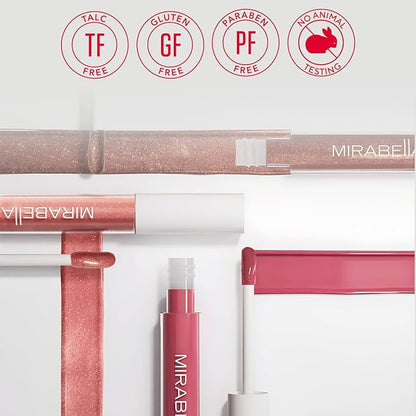Mirabella Luxe Advanced Formula Moisturizing Lip Gloss, Long-Lasting Moisturizing