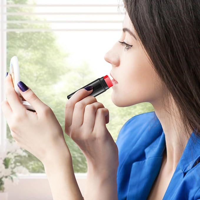 50 Pack 5ml Empty Lip Balm Tubes Refillable Lip Balm Containers DIY Plastic Lipstick Tubes Lip Gloss Balm Holder (black)