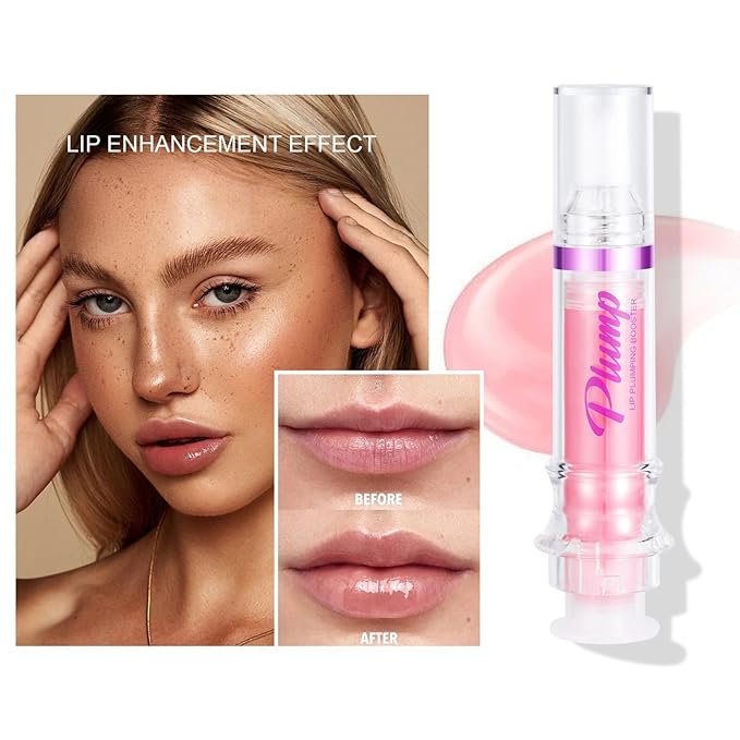 Lip Plumper Gloss,Natural Spicy Lip Plumping