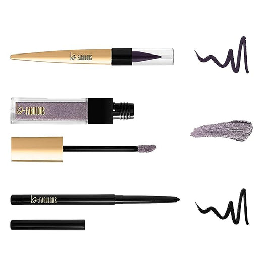 b.Fabulous 3-Piece Eye Kit, Longwear Makeup,