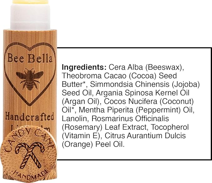 Bee Bella Lip Balm, Candy Cane, Organic