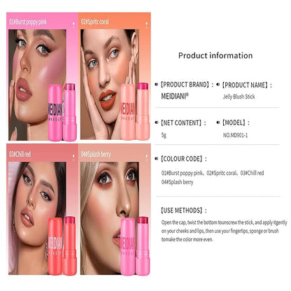 Milk Jelly Blush - Milk Blush - Sheer poppy pink)