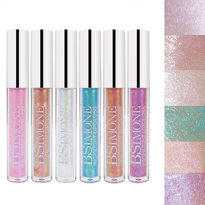 Glitter Liquid Lipsticks Set 6 Colors Neon Diamond Glitter