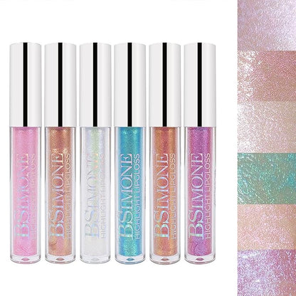 Glitter Liquid Lipsticks Set 6 Colors Neon Diamond Glitter