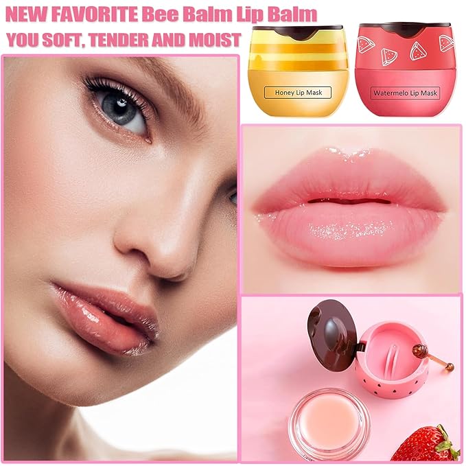 3 PCS Bee Lip Balm Honey Lines