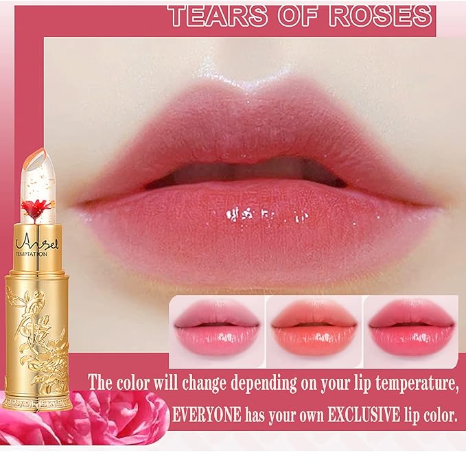 Flower Jelly Lipstick Set Temperature Change Moisturizer Long Change