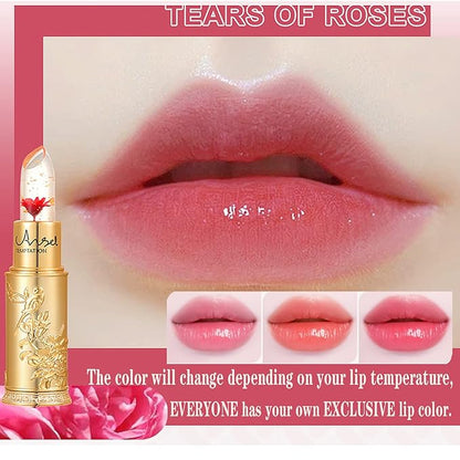 Flower Jelly Lipstick Set Temperature Change Moisturizer Long Change