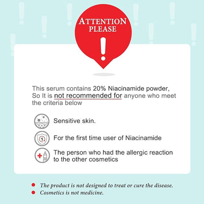 Niacinamide 20% + Zinc PCA 4% Serum for Face, Pore Reducer, Uneven Skin Tone Treatment, Diminishes Acne Prone, Skin Balancing Pore Reducing, Restores Elasticity, 1 Fl Oz (30ml)