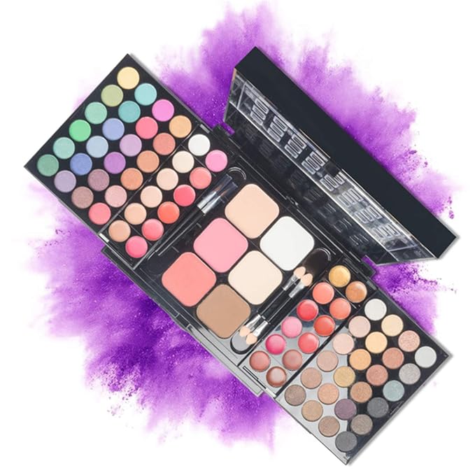 78 Color Makeup Palettes Kit, with 48 Pigmented