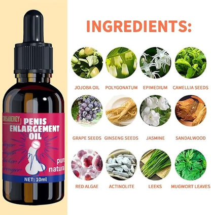 Massage Oil Enlargement Oil Increase Enlarge Gel Thicker Longer Stronger Large Size Enlarger Cream BLSEX for Men (T-Pure-NAT)