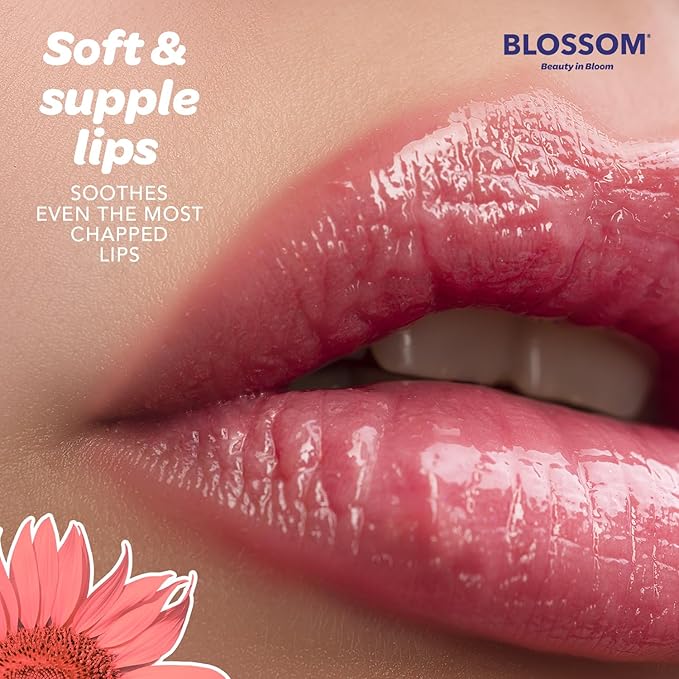 Blossom Scented Moisturizing Lip Gloss Tubes, Infused with Real Flowers, 0.3 fl. oz/9ml, Candy Cane